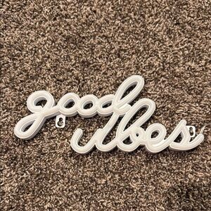 Good Vibes White Neon Wall Sign